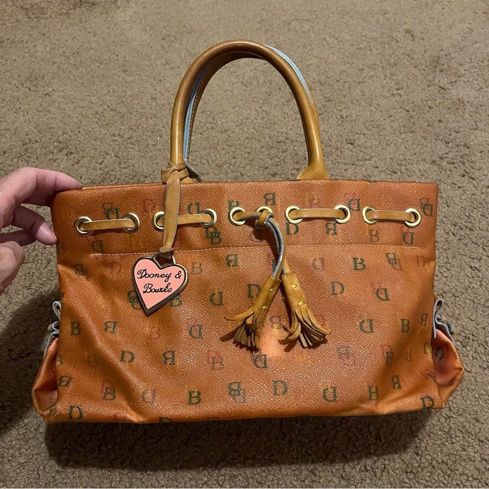 Dooney & Bourke Vintage Y2K Pink Leather Tote Bag - Picture 12 of 16